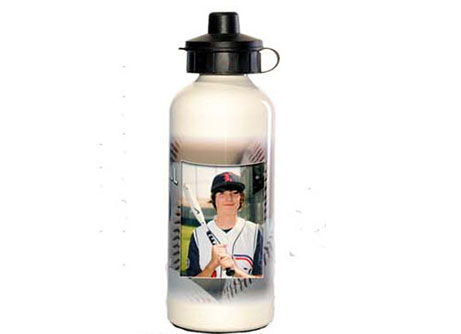 youth sports custom photo water bottle